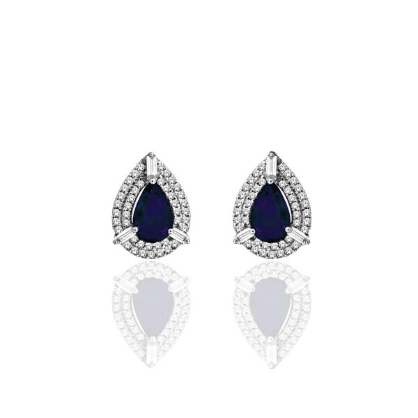 IGDN-WG-DE-1435S-pear-blue-sapphire-round-baguette-diamond-double-halo-studs-earrings-white-gold-ruby-and-gems-hiramani-ignite-gems-inc-canada