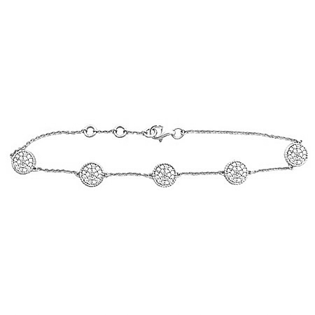 1-carat-natural-diamond-round-cluster-station-chain-bracelet-14k-white-gold-jewelry-igi-certified-ignite-gems-inc-canada-usa