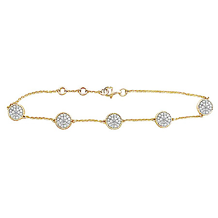 1-carat-natural-diamond-round-cluster-station-chain-bracelet-14k-yellow-gold-jewelry-igi-certified-ignite-gems-inc-canada-usa