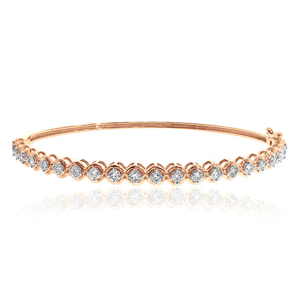 1-carat-round-brilliant-natural-diamond-semi-eternity-bangle-bracelet-14k-rose-gold-ignite-gems-inc-canada-usa