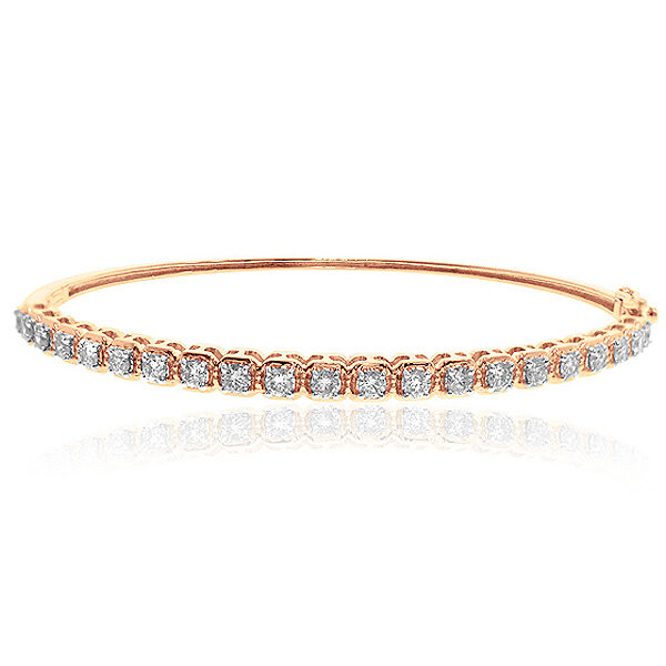 1-carat-round-brilliant-natural-diamond-semi-eternity-minimalist-bangle-bracelet-14k-rose-gold-ignite-gems-inc-canada-usa