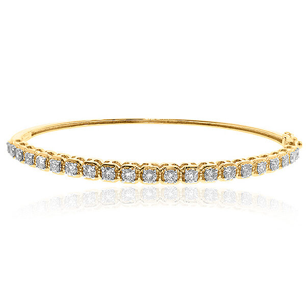 1-carat-round-brilliant-natural-diamond-semi-eternity-minimalist-bangle-bracelet-14k-yellow-gold-ignite-gems-inc-canada-usa