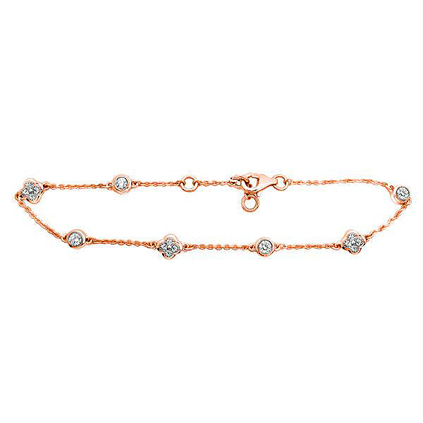 1-carat-bezel-set-diamond-station-chain-bracelet-14k-rose-gold-igi-certified-jewelry-ignite-gems-inc-canada-usa