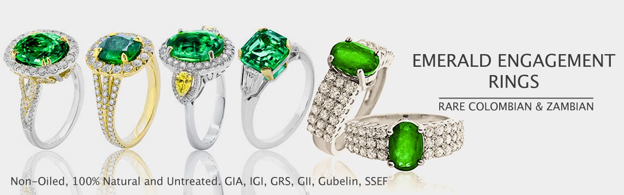 Ignite Gems Inc Canada Emerald Gemstone Engagement Rings Banner 1280 x 400