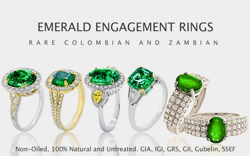 Ignite Gems Inc Canada Emerald Gemstone Engagement Rings Banner 800 x 500